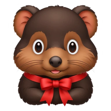 mole with ribbon sticker
