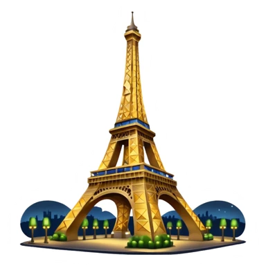 Eiffel Tower at Night bright sticker