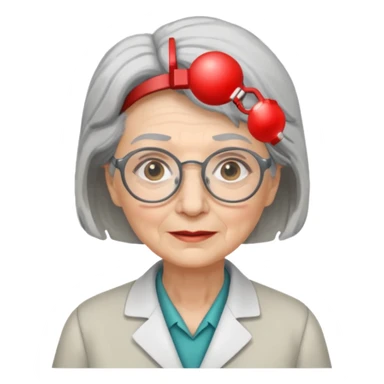 scientist professor old woman sticker