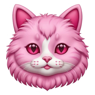 Pink cat with heart eyes sticker