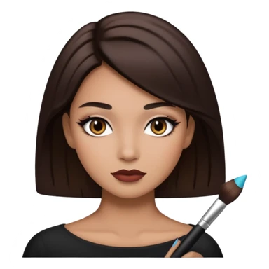 CHEVEUX UN PEU PLUS FONCER AVC DU MAQUILLAGE sticker