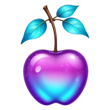 glitter purple and cian cherry sticker