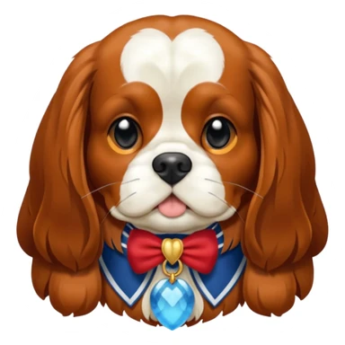 bana şaşkın suratlı yavru king charles köpek yüzü yarat sticker