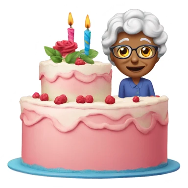 Birthdaycake for a 95 years old grandma sticker