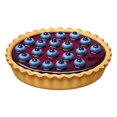 Make an emoji of a blueberry tart (small) that's broken off a bit so you can see the blueberry jam sticker