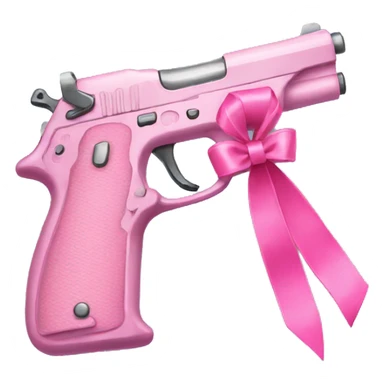 pink pistol with a pink ribbon sticker