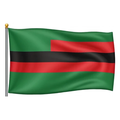 Pan African-African American Flag (Red-Black and Green horizontal stripes) - no stars or no other symbols, just the flag sticker