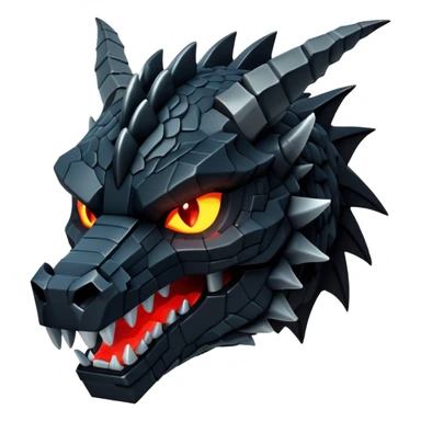 Minecraft black dragon head sticker