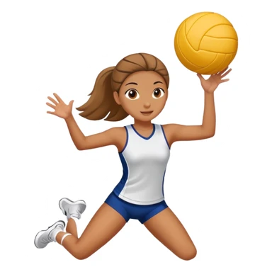 girl playing volleyball  sticker