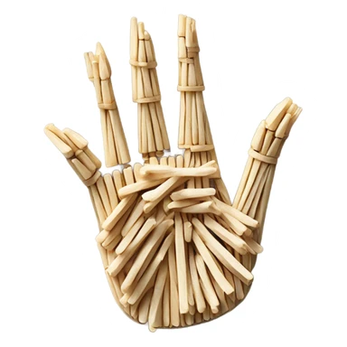 Toothpick hand sticker