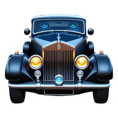  Shining Darth Vader themed 1934 Rolls Royce scary Halloween monster rc car racing dark country road blue futuristic headlights  sticker