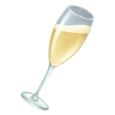 To a champagne glass with sparkle sticker