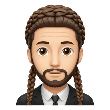 Orthodox Jewish Man emoji, with the braided hair sticker