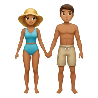 Couple looking for sand dollars  sticker