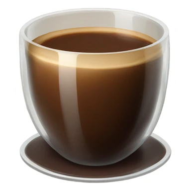 raf coffee in a glass cup no gradient just creame color sticker