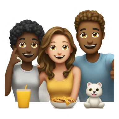 happy moments with friends indoors sticker