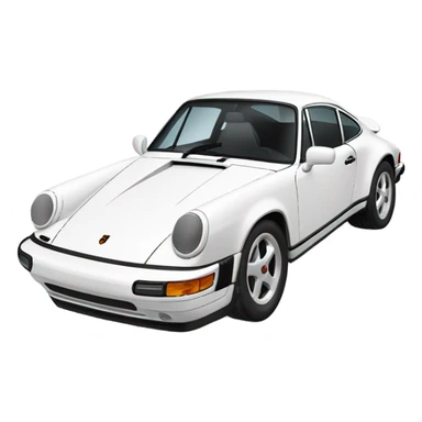 white Porsche 911 sticker