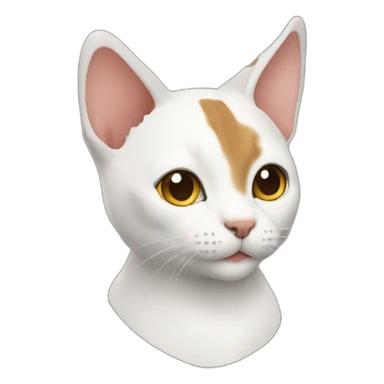 Japanese bobtail cat angled sticker
