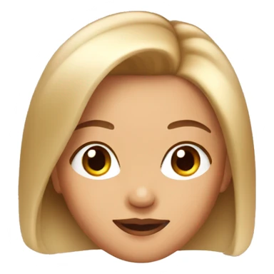 Cute woman with silk pressed hair sticker