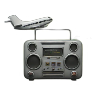 radio waves coming from airplane sticker