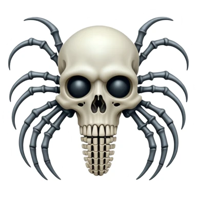 organic wires and bones fused together, undead, Giger-esque biomechanical style sticker