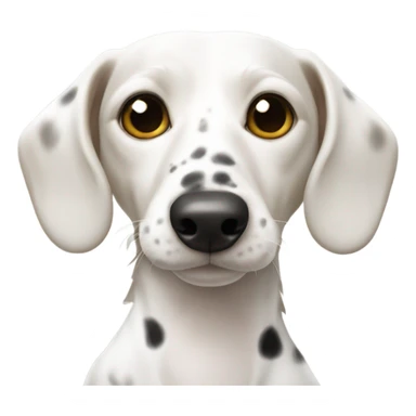 white dachshund with spots sticker