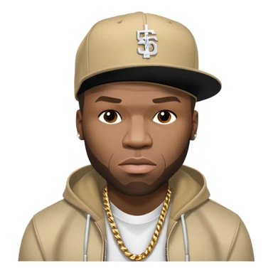rapper 50 cent in the simpson style sticker