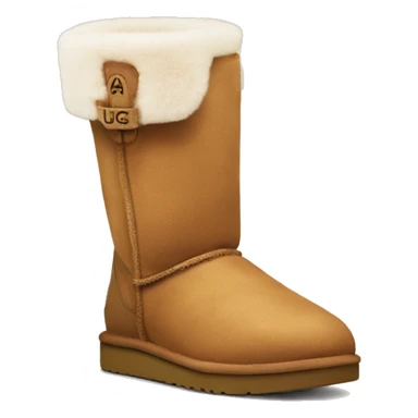 A Ugg mini boot with a Dow on the back  sticker