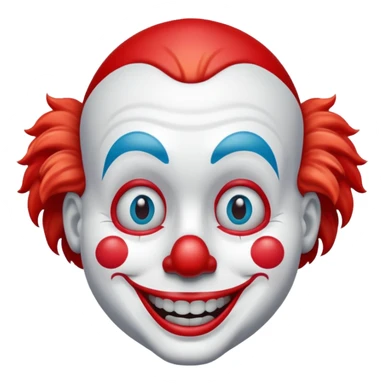 Watery eyes emoji and Merge with 🤡  sticker