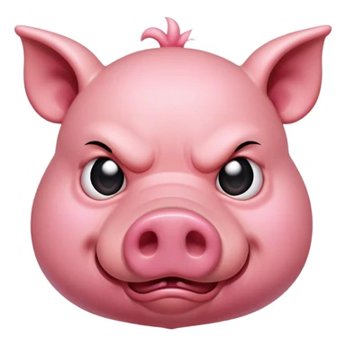 quiero un cerdito enojado sticker