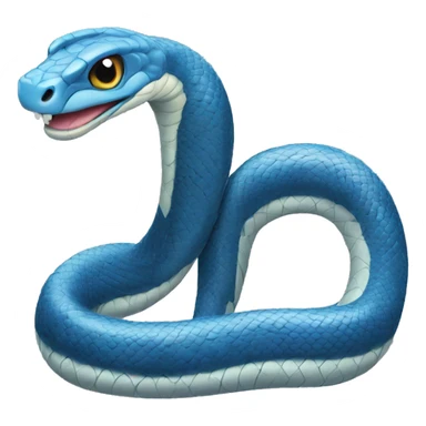 Blue snake sticker
