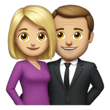 Macron qui embrasse Brigitte  sticker