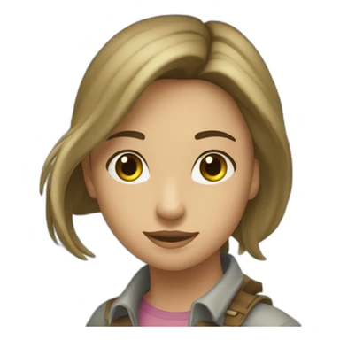 Une jeune fille qui tombe dans une riviere à cheval sticker