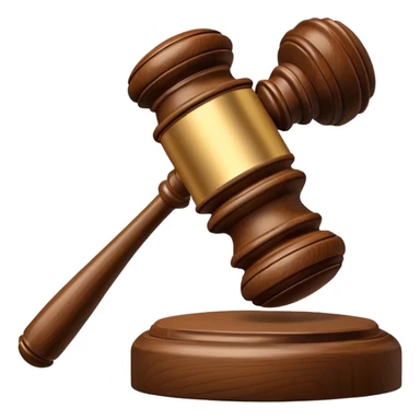 The judge's gavel sticker