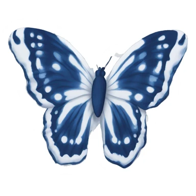 Navy blue and white tie dye butterfly  sticker