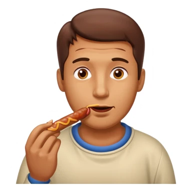 sausage eating man sticker