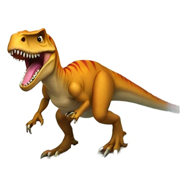 T. rex riding a surf board wearing a beanie sticker