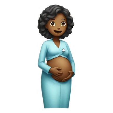 pregnant woman talking to a doctor sticker