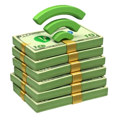 wifi money bill stack sticker