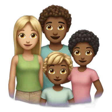 three siblings sticker