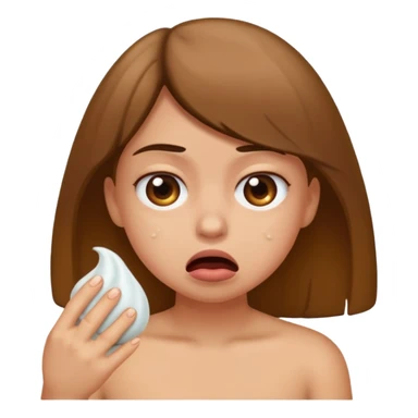 a girl taking a really bad smelly poop sticker