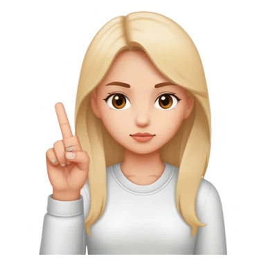 girl with middle finger sticker
