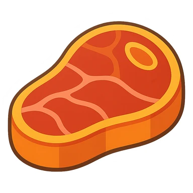 vibrant toon style steak sticker