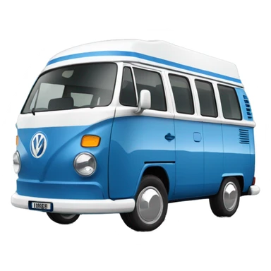 VW T6 California bus VW blue white sticker