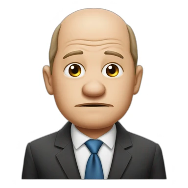olaf scholz sad sticker