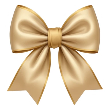 Beige bow enoji sticker