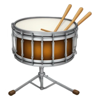 snare drum with drumsticks sticker