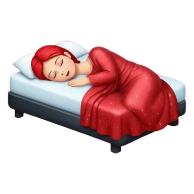 red glitter sleep Zzz sticker