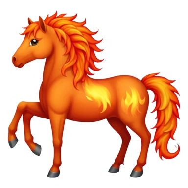 Fire Horse (additional legs - negative) sticker