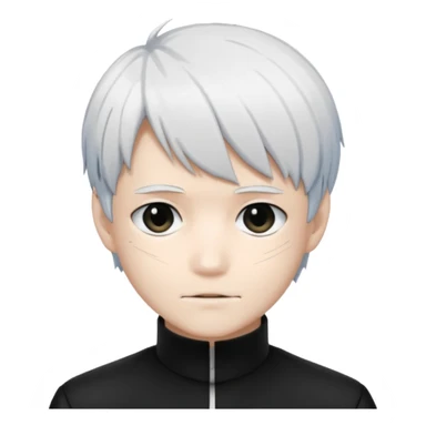 ken kaneki black and white hair sticker